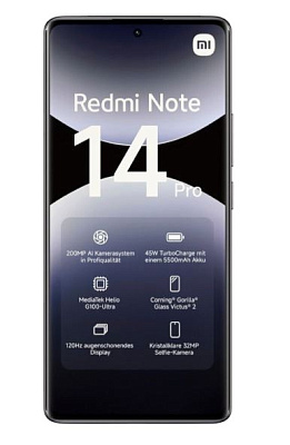Смартфон Xiaomi Redmi Note 14 Pro 8/256Gb черный