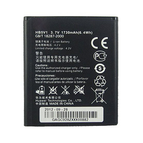 АКБ для телефона Huawei HB5V1 HB5V1HV (G350, Y300, Y511, U8833, Y530) - Премиум