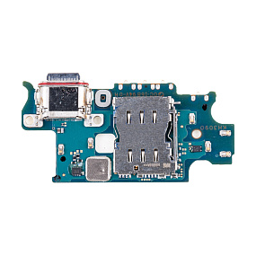 Шлейф Samsung S916E/Asia/America vers (S23+) плата системный разъем/коннектор SIM/микрофон - Премиум