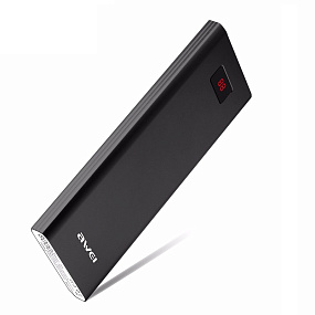 Портативное зарядное устройство Awei P91K QC 8000mAh LCD черный