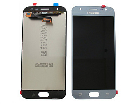Дисплей для телефона Samsung J330F/J3 2017 в сборе с тачскрином Голубой - Оригинал