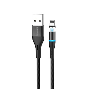 Дата кабель lightning - USB Borofone BU16 магнитный черный 1.2м
