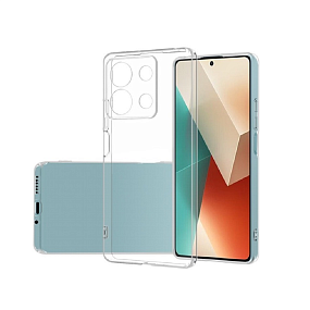 Силиконовый чехол Xiaomi Poco M6 Pro 4G/Redmi Note 13 Pro 4G прозрачный
