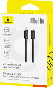 Дата кабель Type-C-Type-C Baseus Silky Series (P10377704113-00) 100W 1м 5A черный