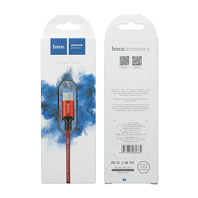 Дата кабель Type-C - USB Hoco X14 3A 1м красный