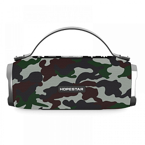 Колонка Hopestar H24 (Bluetooth/MicroSD/USB/FM/AUX/Microphone) влагозащищенная хаки