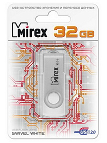 32Gb Mirex Swivel белая 2.0