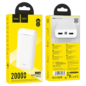 Портативное зарядное устройство Hoco J111A 2USB/Micro/Type-C 22.5W 20000mAh белый