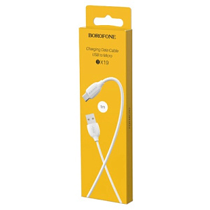 Дата кабель micro USB - USB Borofone BX19 Benefit 2.4A 1м белый