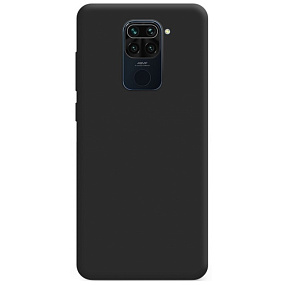 Силиконовый чехол Xiaomi Redmi Note 9 матовый черный