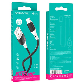 Дата кабель Type-C - USB Borofone BX79 3A 1м черный