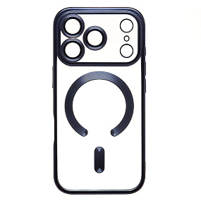 Кейс iPhone 17 Pro силикон SafeMag SM027 темно-синий