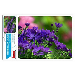 Коврик для мыши Buro пластиковый цветы 2 80х230мм