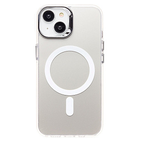 Кейс iPhone 14 силикон SafeMag SM025 белый