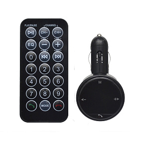 FM-модулятор S15BT (Bluetooth, MicroSD, USB, дисплей) черный