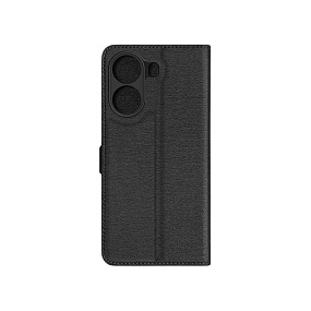 Чехол-книжка DF под кожу Xiaomi Poco X7 Pro черный