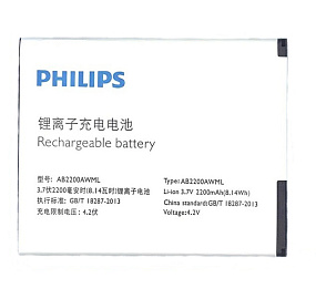 АКБ ORIG для телефона Philips S388 (AB1700AWML) тех. упаковка