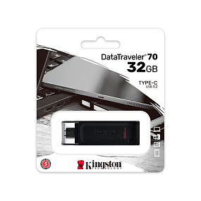 32Gb Kingston DataTraveler 70 Type C 3.0 черный