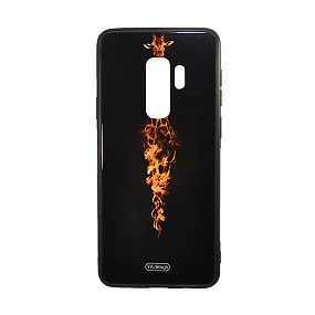 Задняя накладка для Samsung G965 Galaxy S9 Plus стекло YA design жираф