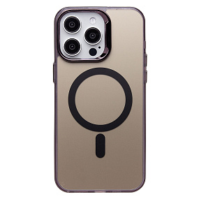 Кейс iPhone 15 Pro Max силикон SafeMag SM025 черный