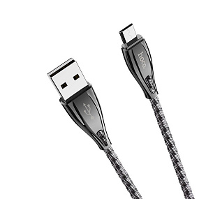 Дата кабель micro USB - USB Hoco U56 1м 2,4А серый