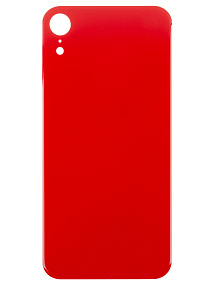 Задняя крышка iPhone Xr (стекло) красный - Премиум