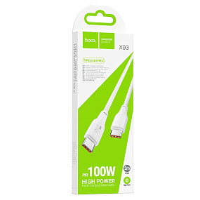 Дата кабель Type-C - Type-C Hoco X93 100W 3A 1м белый