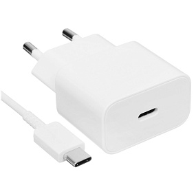 СЗУ-USB-C Samsung 25W EP-T2510 Type-C кабель 3A белый