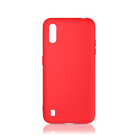 Силиконовый чехол для Samsung A015/M015 Galaxy A01/M01 DF sOriginal-15 красный