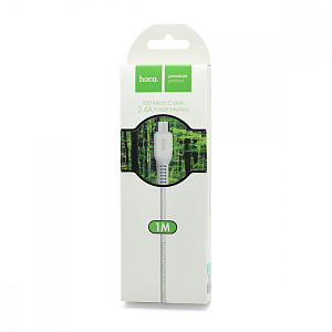 Дата кабель micro USB - USB Hoco X20 2.4A 1м белый