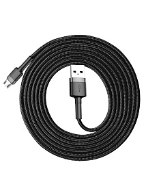 Дата кабель micro USB - USB Baseus Cafule 1м 2.4A серый