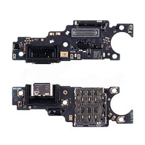 Шлейф Huawei Honor X7d 4G (LGN-LX1) плата на системный разъем/разъем гарнитуры/микрофон - Премиум