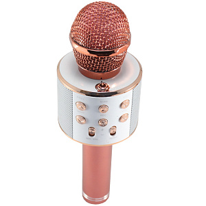 Микрофон WSTER WS-858 беспр/караоке розовое золото