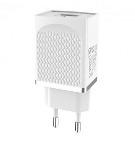 СЗУ-USB Hoco C42A 1 выход 3A QC 3.0 белый