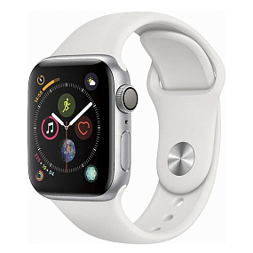 Ремешок для Apple Watch Sport 38/40/41 mm силикон на кнопке (L) белый