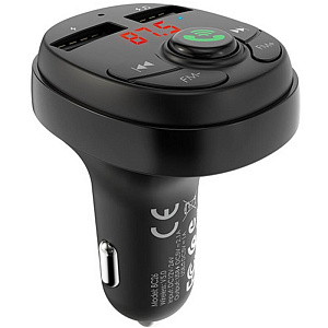 FM-модулятор Borofone BC26 (Bluetooth, MicroSD, 2USB, дисплей)