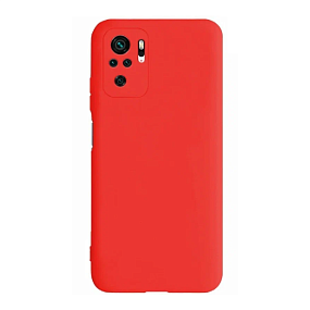 Силиконовый чехол Xiaomi Redmi Note 10/10S красный/черный