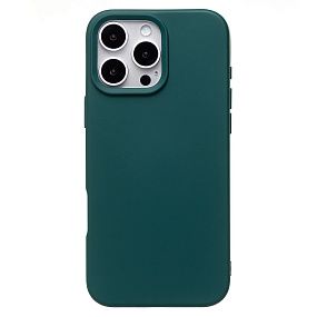 Кейс iPhone 16 Pro Max Silicone Case без логотипа темно-зеленый