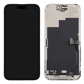Дисплей для телефона iPhone 15 в сборе Черный - Оригинал (Снятый, без ремонта)