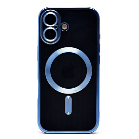 Кейс iPhone 17 силикон SafeMag SM027 синий