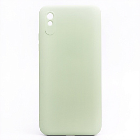 Силиконовый чехол Xiaomi Redmi 9A с закрытой камерой светло-зеленый