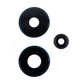 Стекло камеры Xiaomi Poco M6 Pro 4G (2312FPCA6G) (комплект 3 шт.) Черный