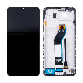 Дисплей для телефона Xiaomi Redmi 13C 4G (23100RN82L) модуль с рамкой Черный - Оригинал