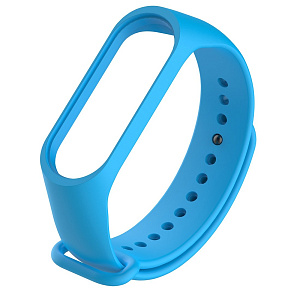 Ремешок силиконовый для браслета Xiaomi Mi Band 3/4 голубой