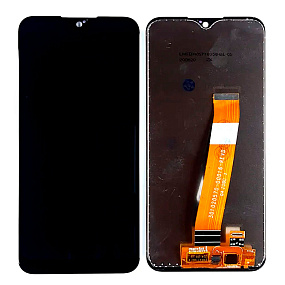 Дисплей для телефона Samsung A015F/M015F (A01/M01) в сборе (Широкий коннектор) Черный - Оригинал
