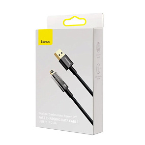 Дата кабель lightning - USB Baseus Explorer (CATS000401) 1м 2.4A черный