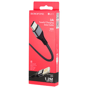 Дата кабель Type-C - USB Borofone BU11 Tasteful 2A 1,2 м черный