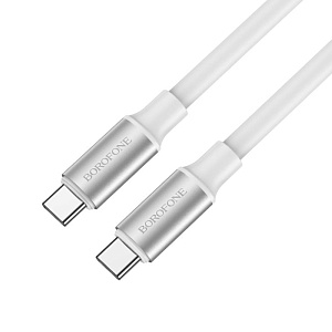 Дата кабель Type-C - Type-C Borofone BX82 60W 3A 1м белый