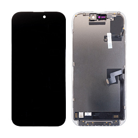 Дисплей для телефона iPhone 16 Pro в сборе с тачскрином Черный - (Soft OLED/Full HD/120 Гц) (с вериф
