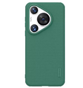 Силиконовый чехол Huawei Pura 70 с закрытой камерой темно-зеленый